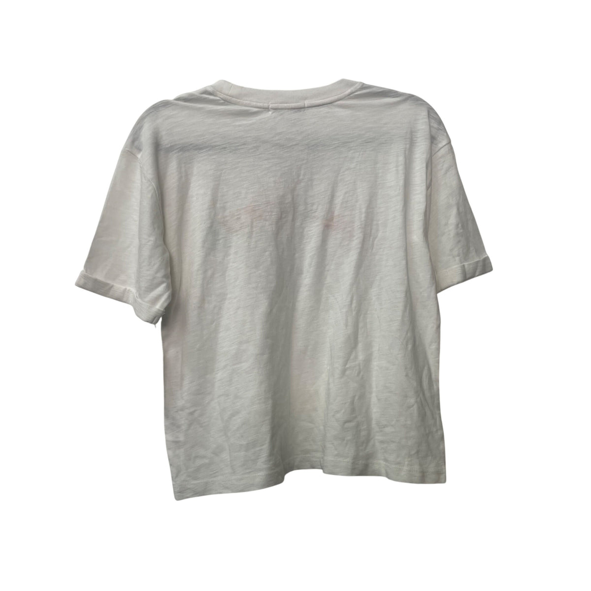 P.J. Salvage Womens White Cotton Grateful Graphic Tee Crew Neck Short Sleeve Size S