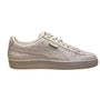 Puma Women’s White Leather Low-Top Lace-Up Basket Ostrich Texture Sneakers Size 9.5