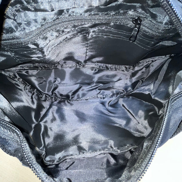 NZII Unisex Black Nylon  Multiple Compartments Lightweight Adjustable Belt Bag