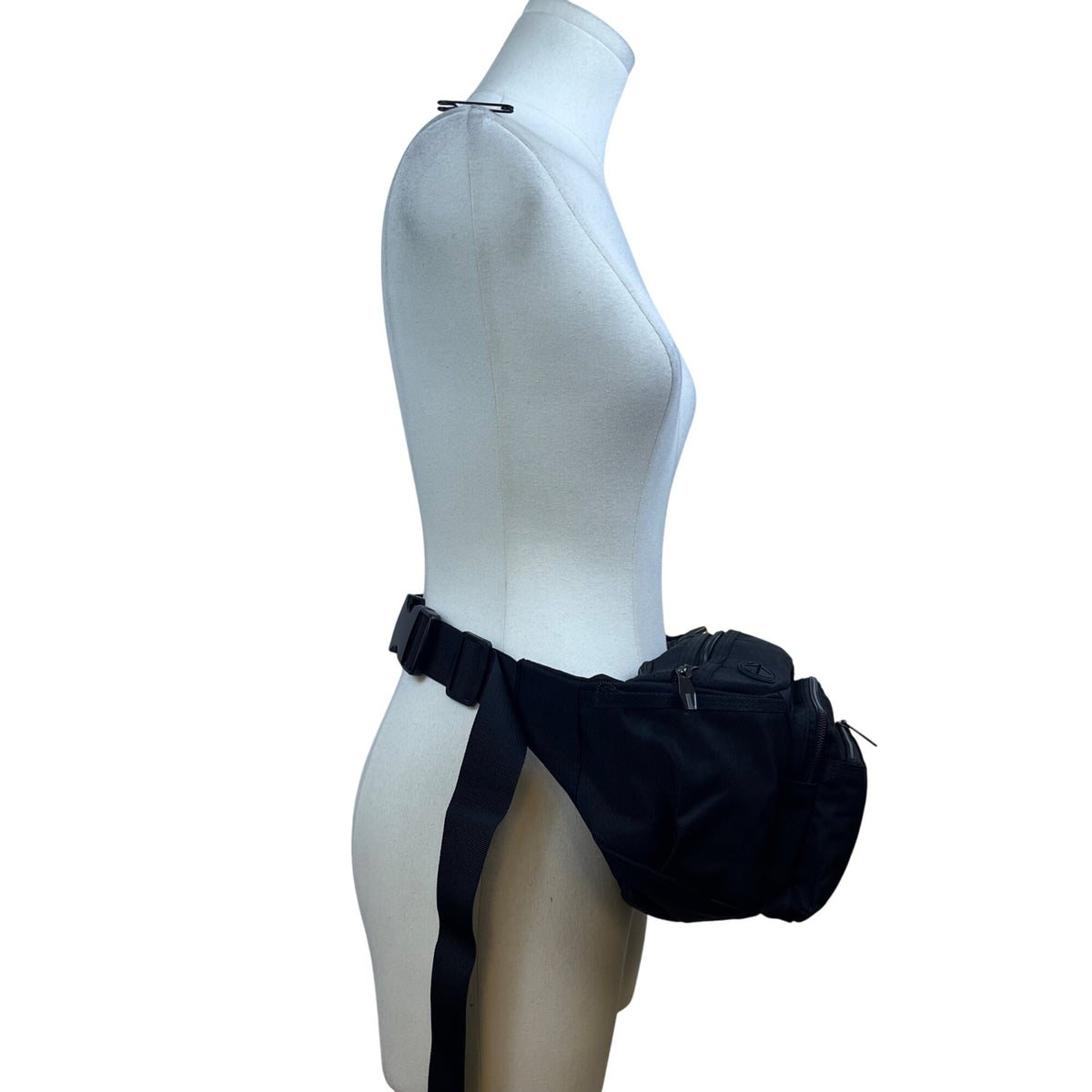 NZII Unisex Black Nylon  Multiple Compartments Lightweight Adjustable Belt Bag