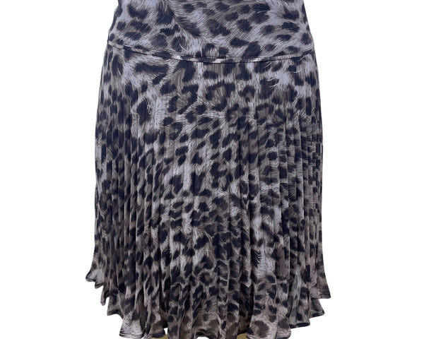 INC International Concepts Women’s Brown Leopard Print Midi Skirt Size 14 - New