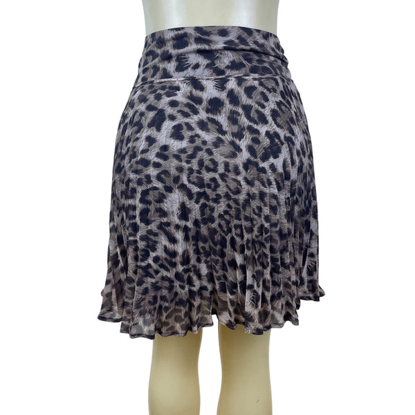 INC International Concepts Women’s Brown Leopard Print Midi Skirt Size 14 - New