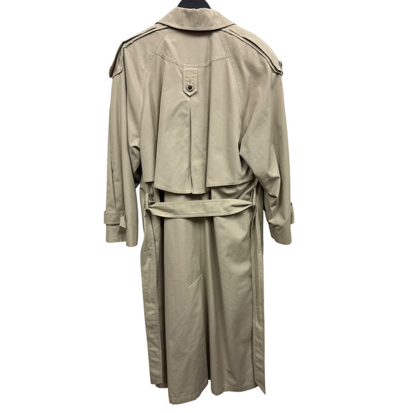 Vintage Misty Harbor Womens Beige Double-Breasted Trench Coat 10P