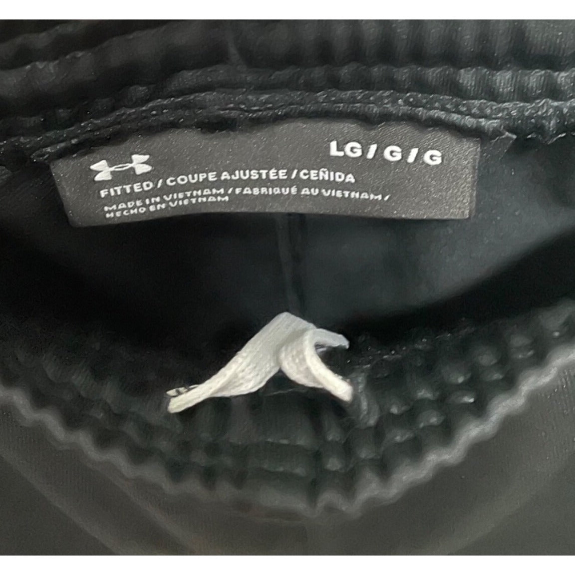 Under Armour Mens Black Polyester Athletic Track Pants Fitted Style Large LG