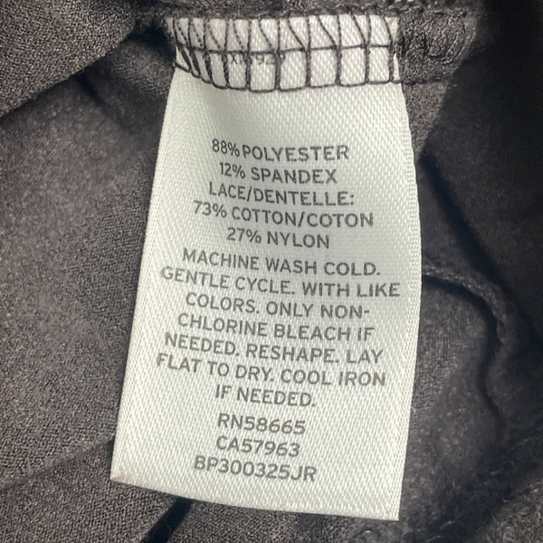 Sun & Shadow Women's Lace Back Gray Sleeveless Tank Top Size M