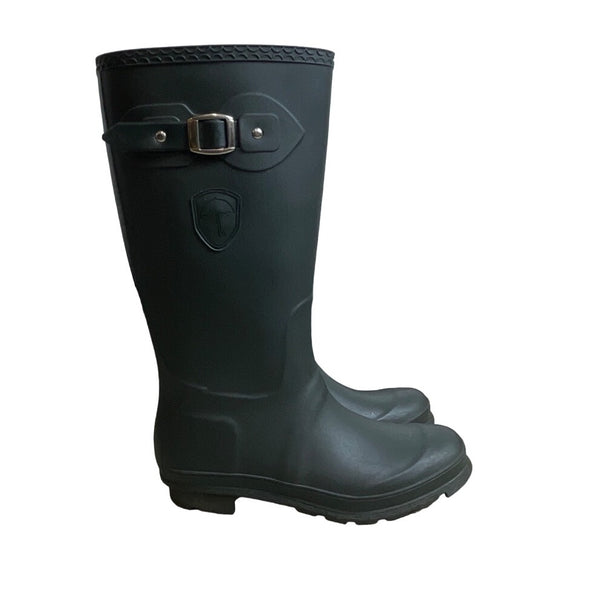 Settia Women's Green Rubber Waterproof Winter Boots Sz 9