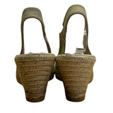 Viscata Barcelona Green & Beige Espadrille Slingback Wedge Sandals Sz 10 US