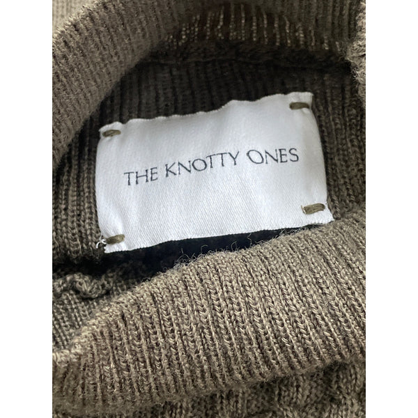 The Knotty Ones Women’s Green Textured Knit Turtleneck Sweater Size S