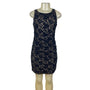 Taylor Sleeveless Navy Floral Lace Bodycon Dress Size 4