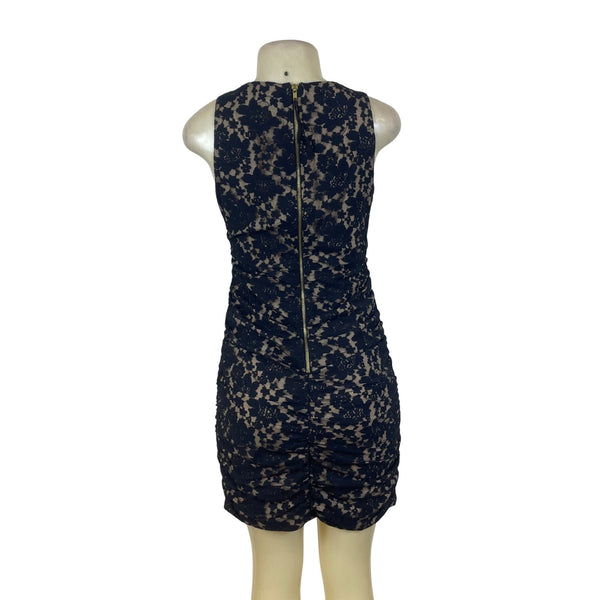 Taylor Sleeveless Navy Floral Lace Bodycon Dress Size 4