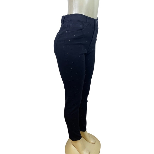 DG2 Women’s Black Stretch Skinny Jeans Studded Detailing Size 6