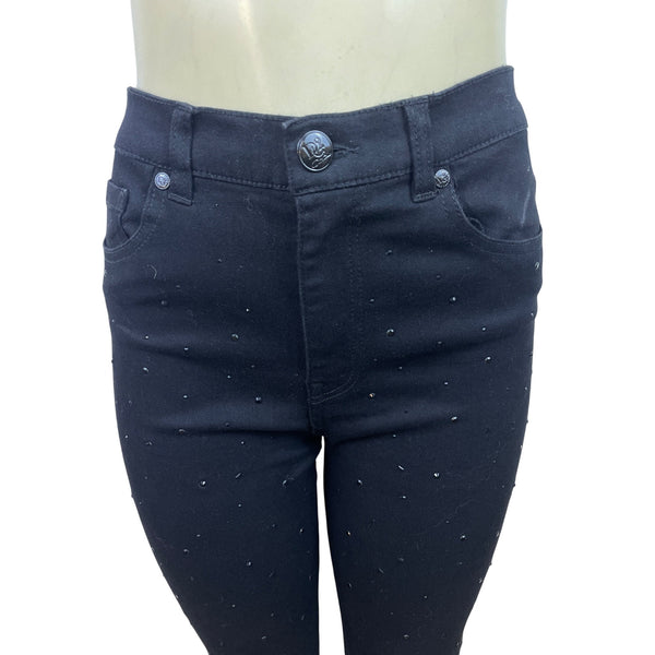 DG2 Women’s Black Stretch Skinny Jeans Studded Detailing Size 6