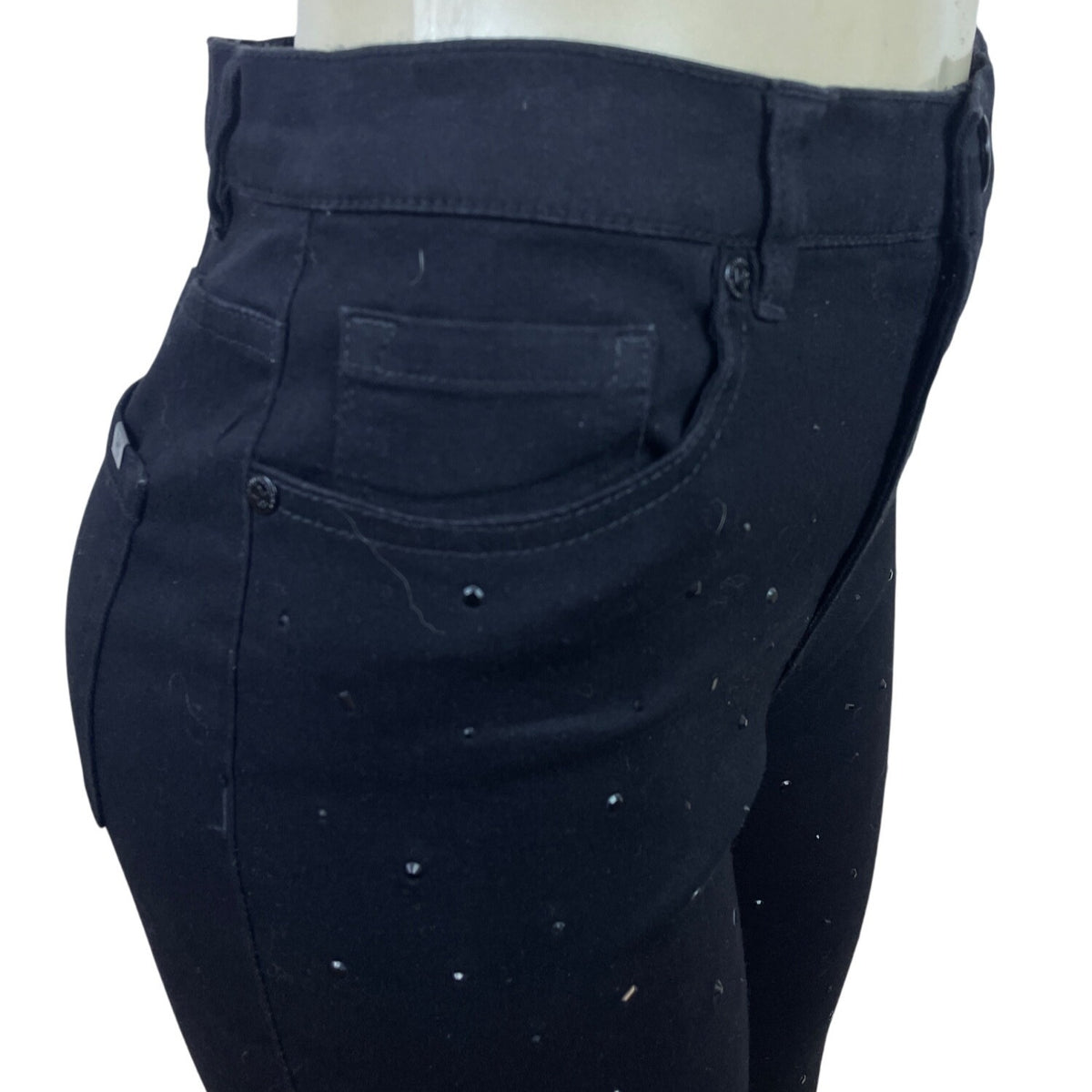 DG2 Women’s Black Stretch Skinny Jeans Studded Detailing Size 6