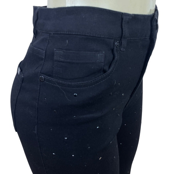 DG2 Women’s Black Stretch Skinny Jeans Studded Detailing Size 6