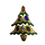 Gold Tone Multicolor Gem Christmas Tree Brooch Vintage Fashion Jewelry