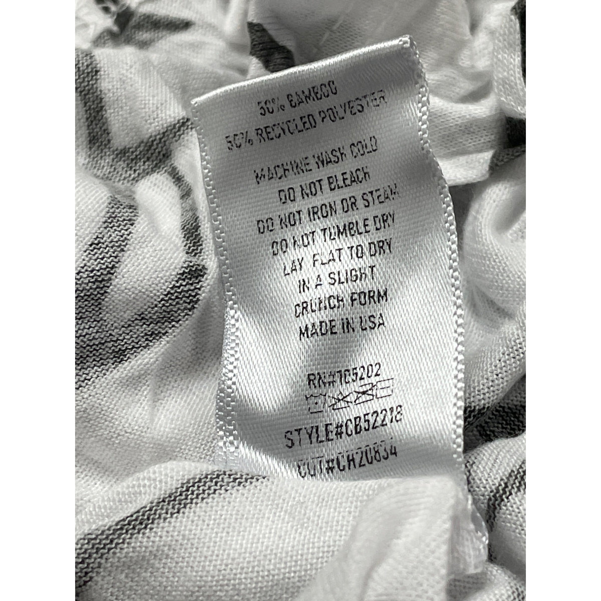 Chalet et ćeci Women's White/Black Abstract Tunic Top 3/4 Sleeves Sz M - New