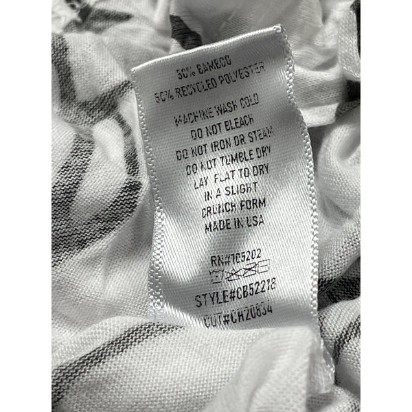 Chalet et ćeci Women's White/Black Abstract Tunic Top 3/4 Sleeves Sz M - New