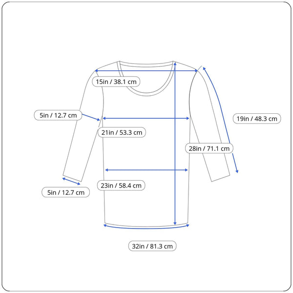 Chalet et ćeci Women's White/Black Abstract Tunic Top 3/4 Sleeves Sz M - New