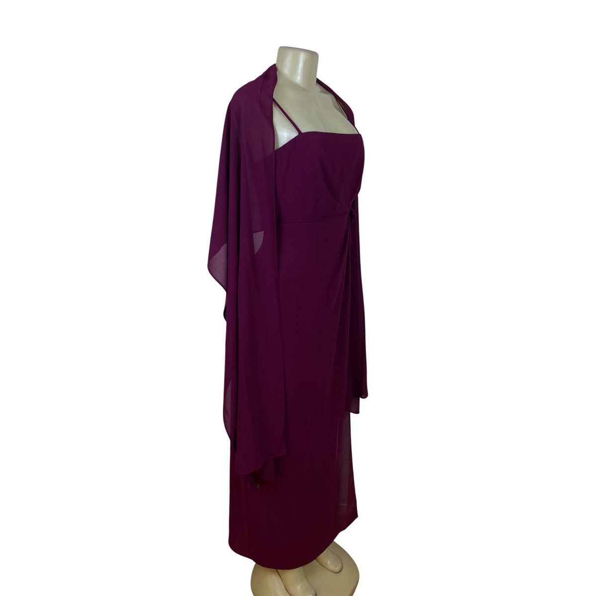 Jordan Magenta Sleeveless Women Formal Evening Gown W/ Spaghetti Straps Sz 11/12