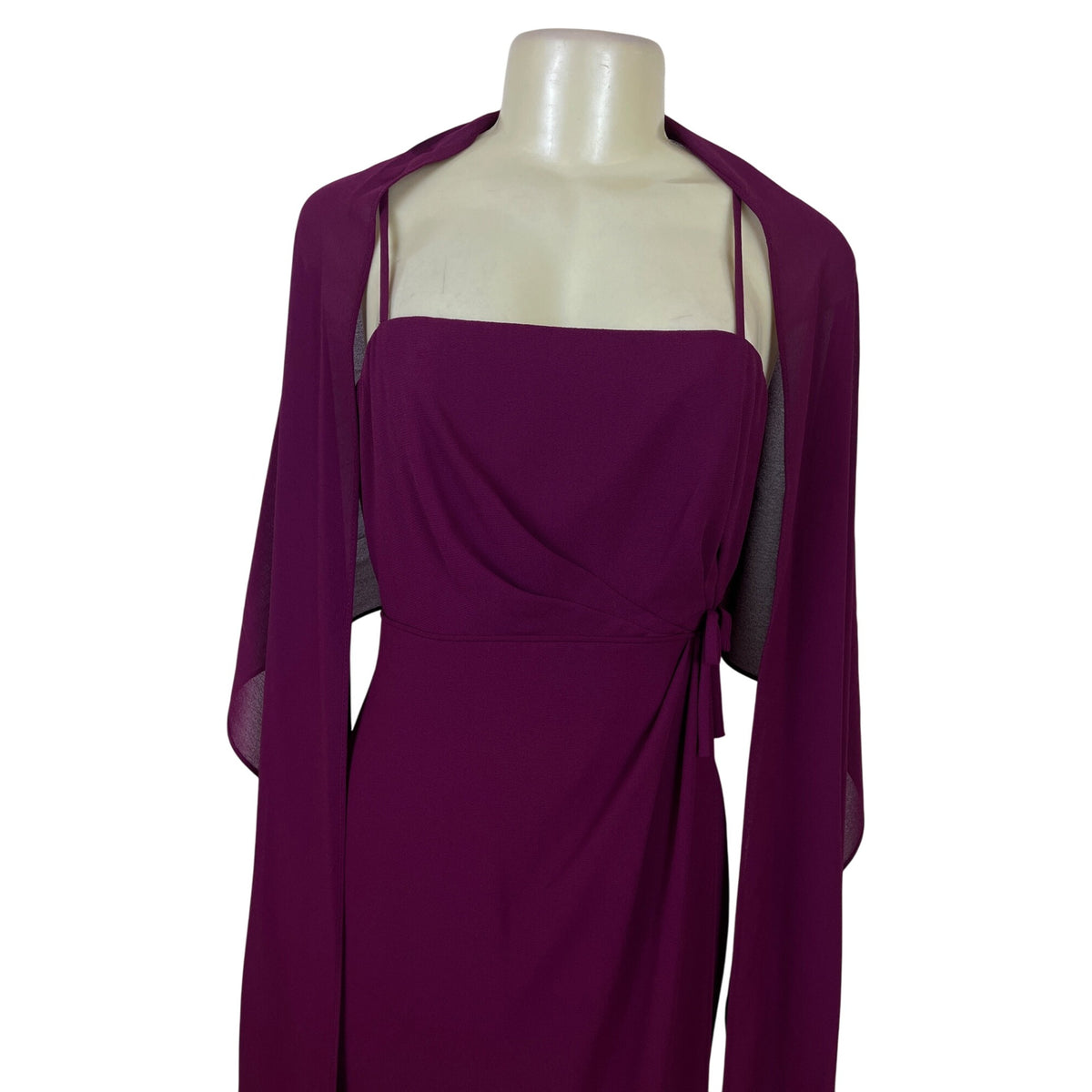 Jordan Magenta Sleeveless Women Formal Evening Gown W/ Spaghetti Straps Sz 11/12