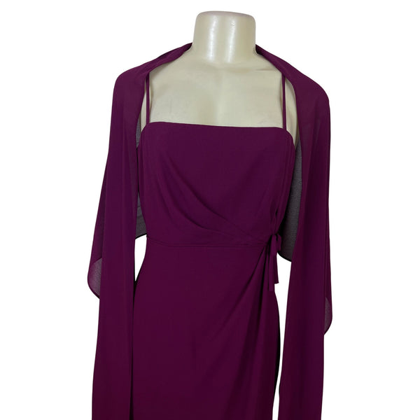 Jordan Magenta Sleeveless Women Formal Evening Gown W/ Spaghetti Straps Sz 11/12