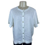 Orvis Women's White Linen Button Up Short Sleeve Blouse Size M