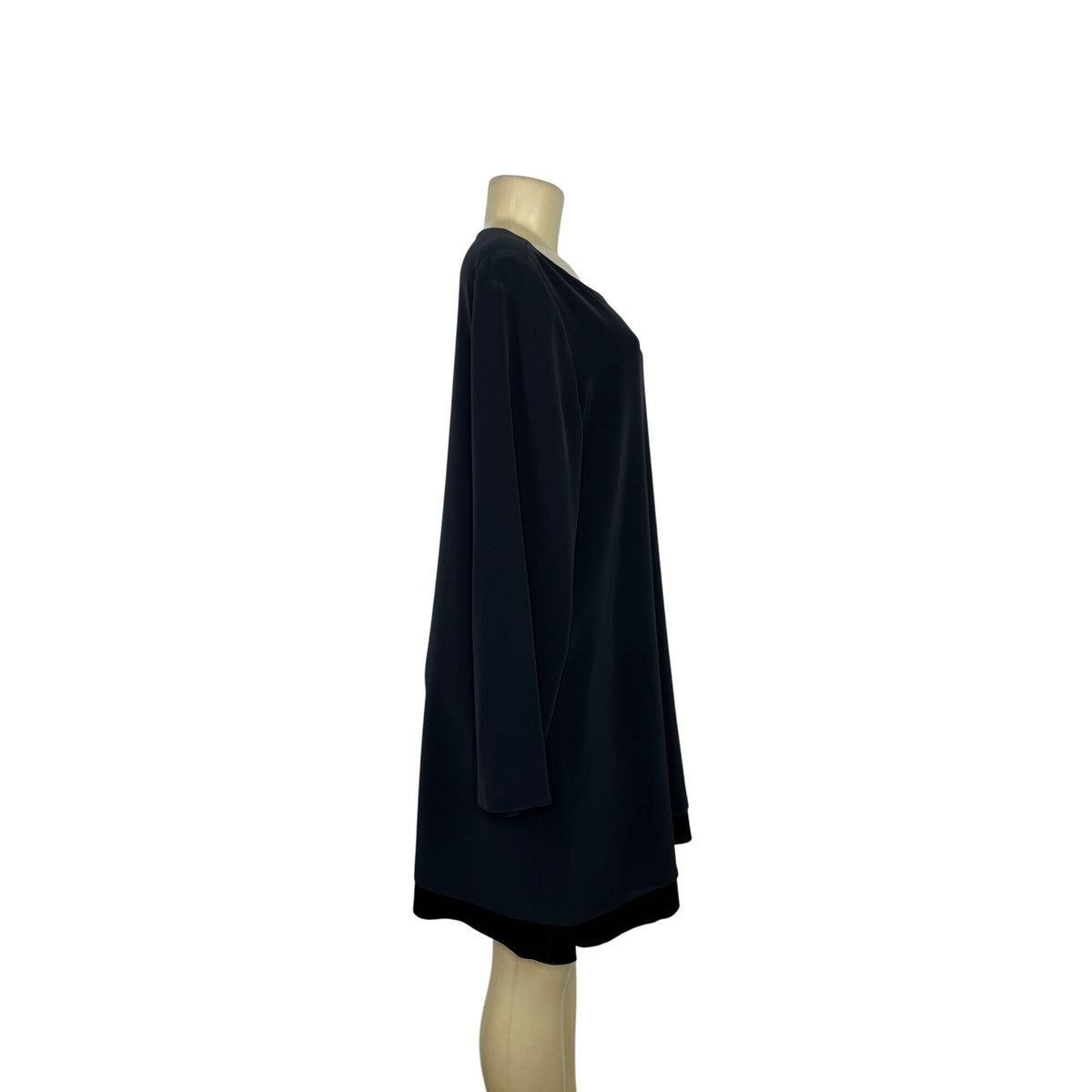 Jones New York Black Long Sleeve Knee Length Dress Size 14 Womens Elegant Style