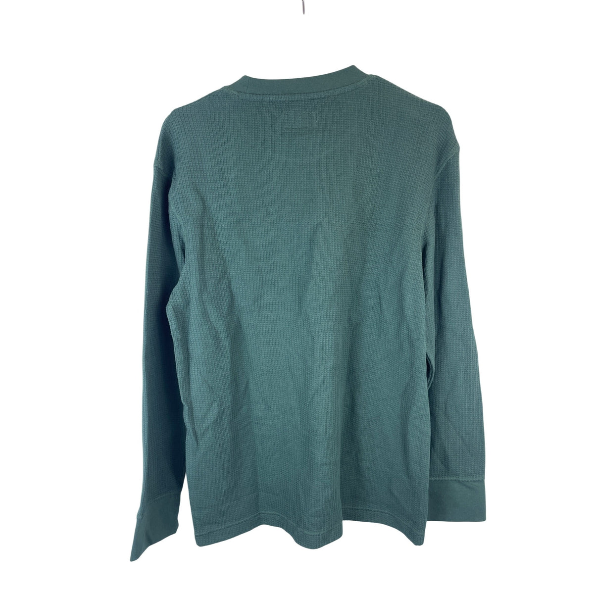 Goodfellow & Co Mens Green Waffle Knit Long-Sleeve Crewneck Shirt Sustainable Blend Size M