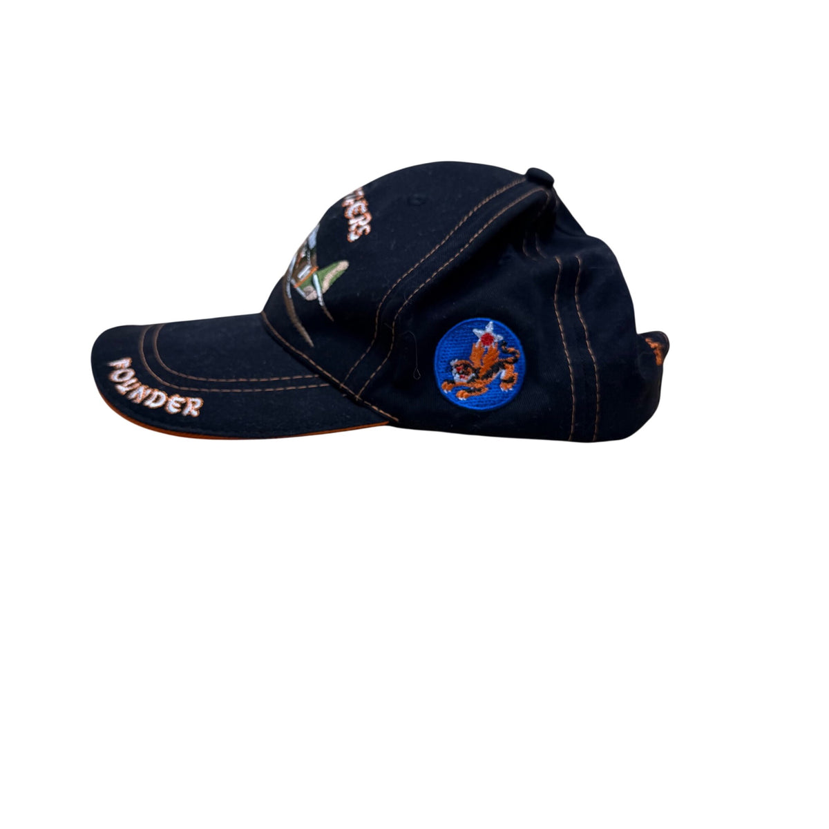 Flying Tigers F.T.H.O. Navy Blue Cotton Embroidered Baseball Cap Adjustable Strap Hat