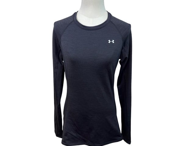 Under Armour Womens Long Sleeve Crew Shirt Black Size M - New