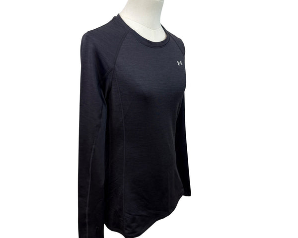 Under Armour Womens Long Sleeve Crew Shirt Black Size M - New