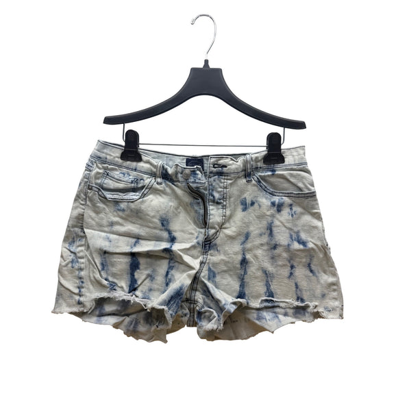 Scoop Womens Blue Tie-Dye Denim Distressed Cutoff Shorts Size 8
