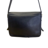 Vintage Coach Navy Blue Leather Brass Buckle Closure Crossbody Bag Size S
