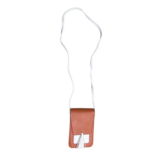 K Carrol Women's Burnt Orange and White Fashionable Crossbody Belt/Bag Sz S