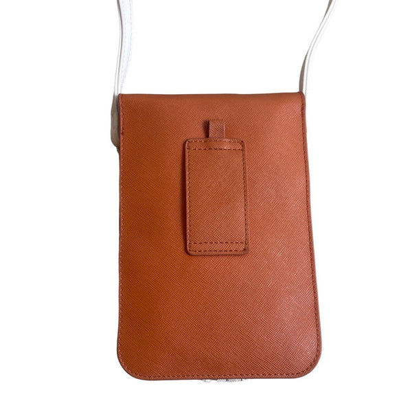 K Carrol Women's Burnt Orange and White Fashionable Crossbody Belt/Bag Sz S