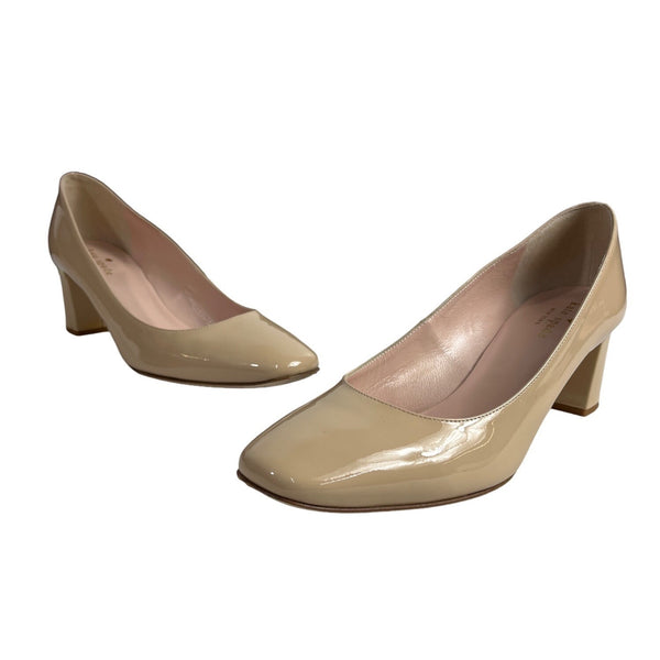 Kate Spade Women's Nude Dolores Too Block Beige Heels Size 9M Original Box
