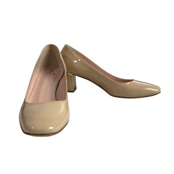 Kate Spade Women's Nude Dolores Too Block Beige Heels Size 9M Original Box