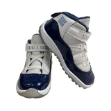 Nike Air Jordan Kids Jumpman Retro 11 Mid Top White Blue Sneakers Sz 8C