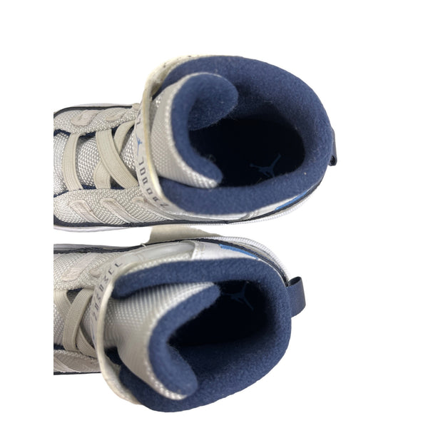 Nike Air Jordan Kids Jumpman Retro 11 Mid Top White Blue Sneakers Sz 8C