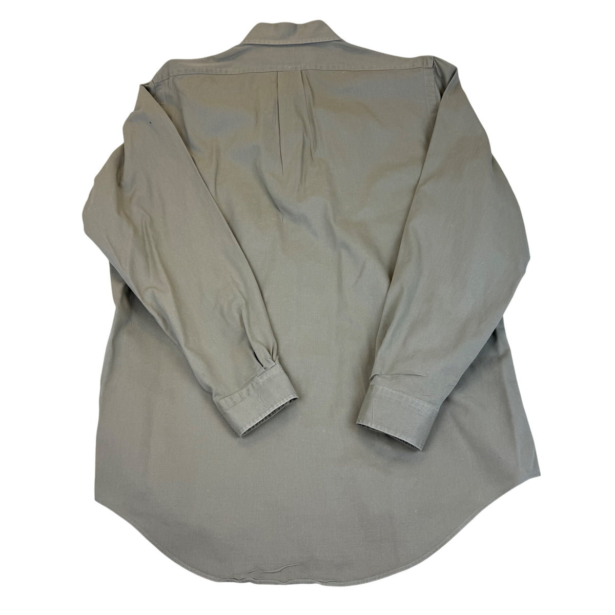 Ralph Lauren Mens Beige Cotton Button-Down Shirt Long Sleeve Casual Size L