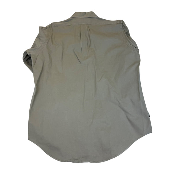 Ralph Lauren Mens Beige Cotton Button-Down Shirt Long Sleeve Casual Size L