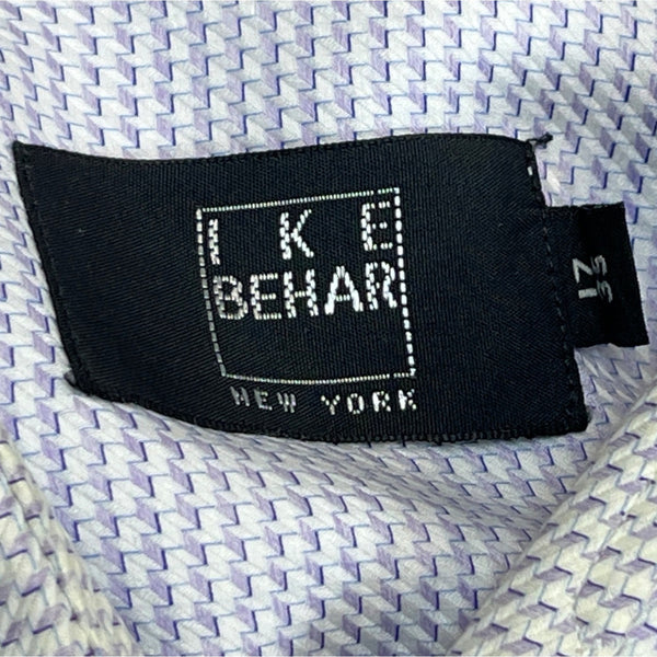 Ike Behar Men's Blue Button Up Shirt Size 17/35