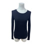 Ann Taylor Black Ribbed Long Sleeve Stretchy Sweater Womens Sz M - New