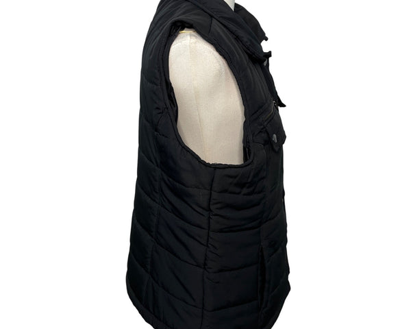Roz & Ali Black Puffer Vest Womens Size L