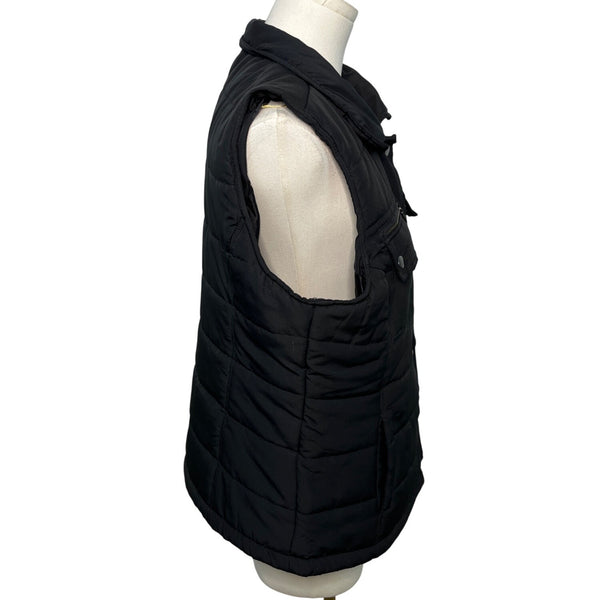 Roz & Ali Black Puffer Vest Womens Size L