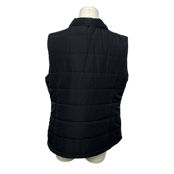 Roz & Ali Black Puffer Vest Womens Size L