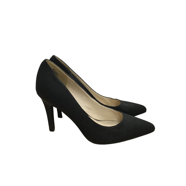 Nine West Womens Black Synthetic High Heel Classic Pumps Size 8 Elegant Textured
