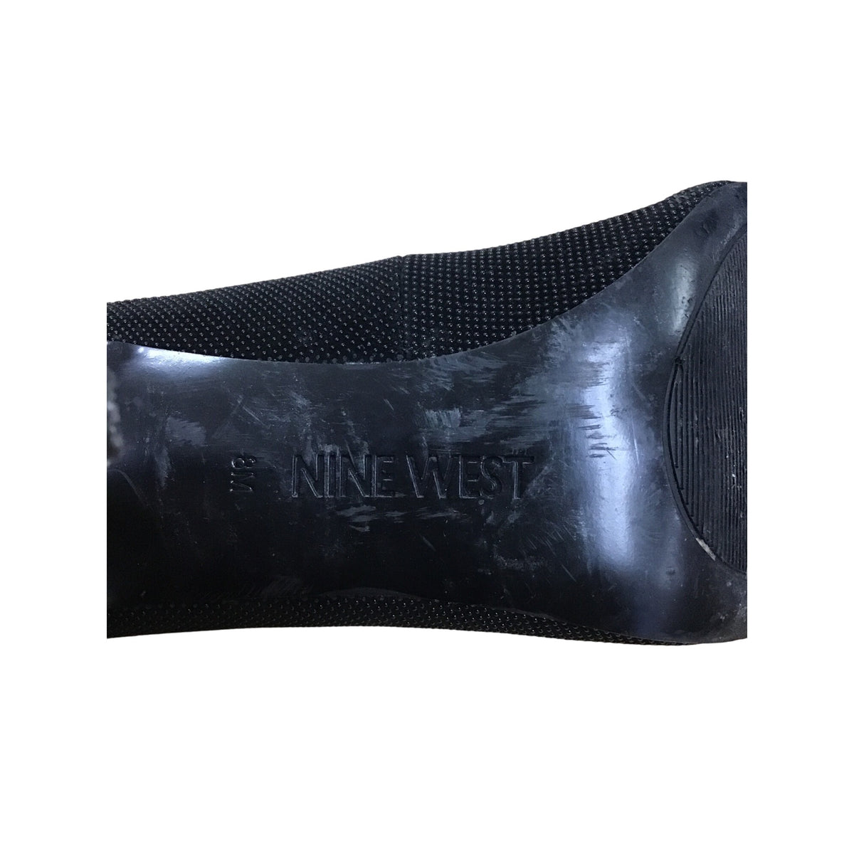 Nine West Womens Black Synthetic High Heel Classic Pumps Size 8 Elegant Textured