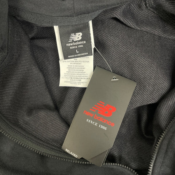 New Balance Women's Black Full-Zip Hoodie With Front Pockets Sz L - New