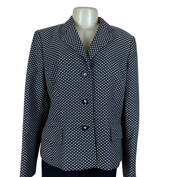 Evan- Picone Women’s Black & White Blazer & Skirt Set Classic Design Size 16